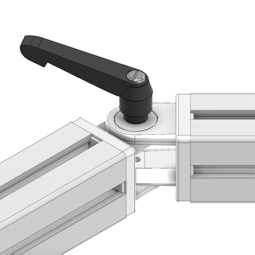 42-001-1 MODULAR SOLUTIONS PIVOT JOINT<br>45 PIVOT JOINT WITH LOCKING HANDLE
